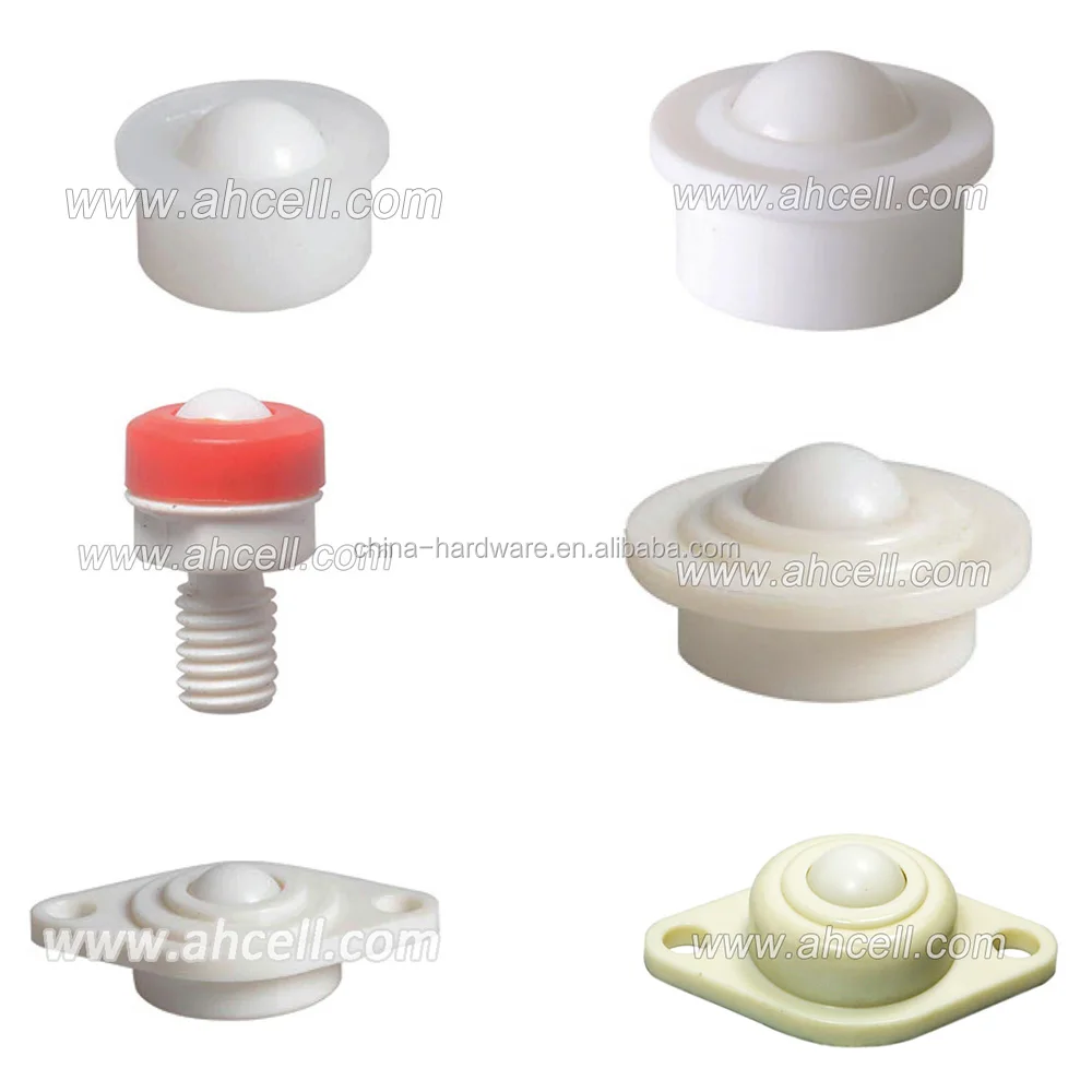 a1 Aihua Ball transfer unit steel+nylon omni BTU bearing nylon POM flange light medium heavy duty EURO type ball transfer unit