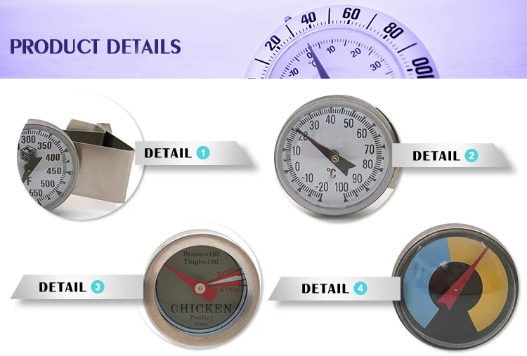 Dial 29mm Food Grade  Instant Read Pocket Food Cooking Thermometer