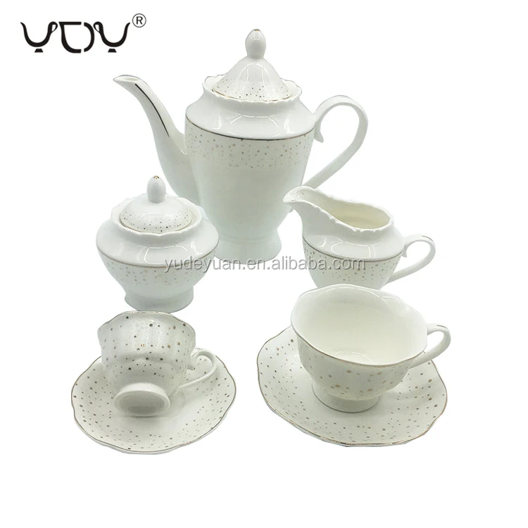 custom 16pcs 18pcs 24pcs china dinner set gold rim wholesale egyptian tea set
