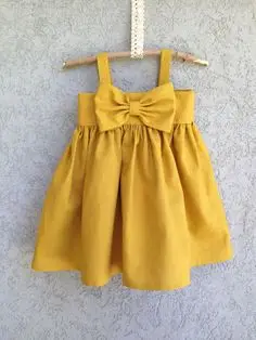 
Beautiful Children Clothes Linen Cotton Baby Girls Dress In Sleeveless 