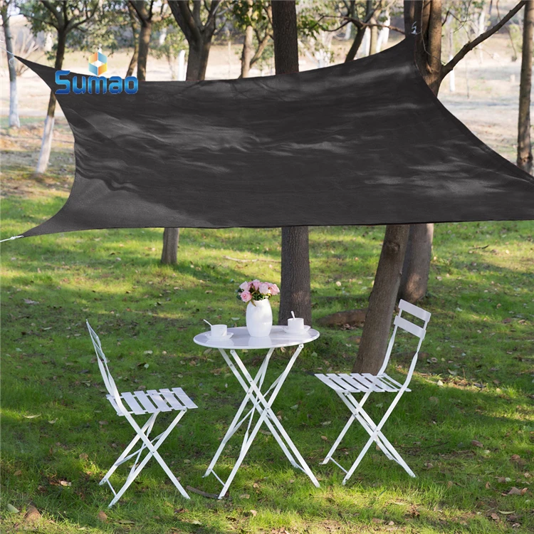 Темно-серый цвет 2,4x3 м солнцезащитный парус в наличии упаковка в мешках для переноски