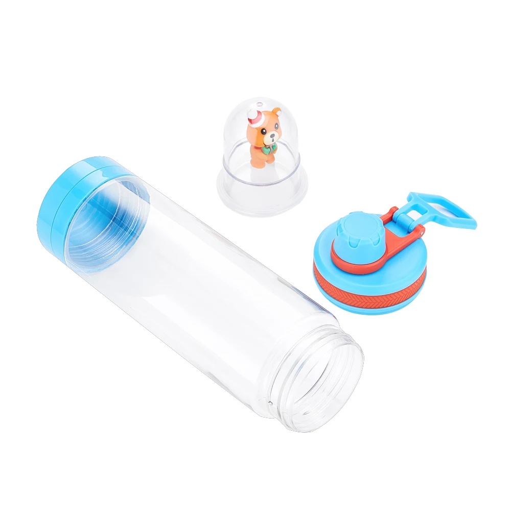 
Creative Cartoon Micro Landscape Leak Proof Outdoor Portable Students Bpa Free Sport Plastic Kid Drinking Water Bottle With Doll 