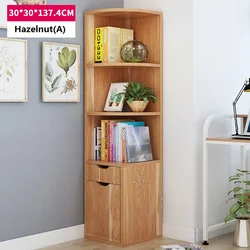 Modern Style Living Room Wooden Storage Book Cabinet Bookshelf Bookcase