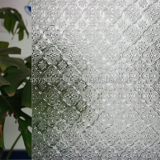 
Supply 3mm 4mm 5mm clear nashiji Patterned Glass 