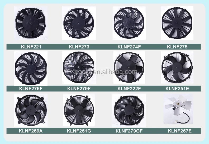 condenser thermo king yutong bus parts truck bus auxiliary electric fan condenser fan spal VA03  VA33 VA09 VA11 VA10 manufacture