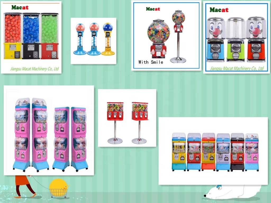 
Gashapon Vending Machine/kids Game Machine/New Double-deck Colorful No-electricity toys Vending Pusher Machine 