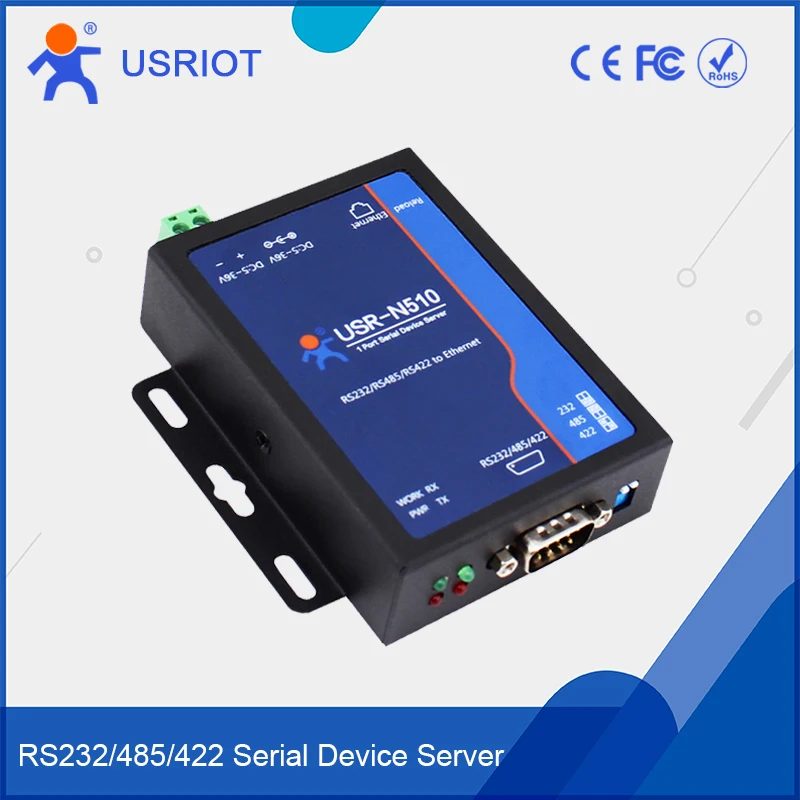 USR-N510 Industrial Modbus RTU Ethernet Converters Serial RS232 RS485 RS422 to TCP Ethernet with Webpage