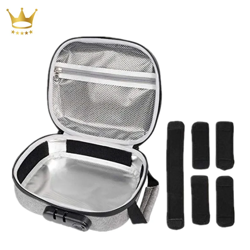 Fashion Lockable EVA Hard Smell Proof Carrying Case with with Handle