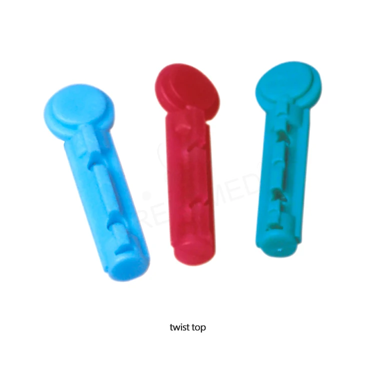 Colorful disposable new style pressure activated safety blood lancet