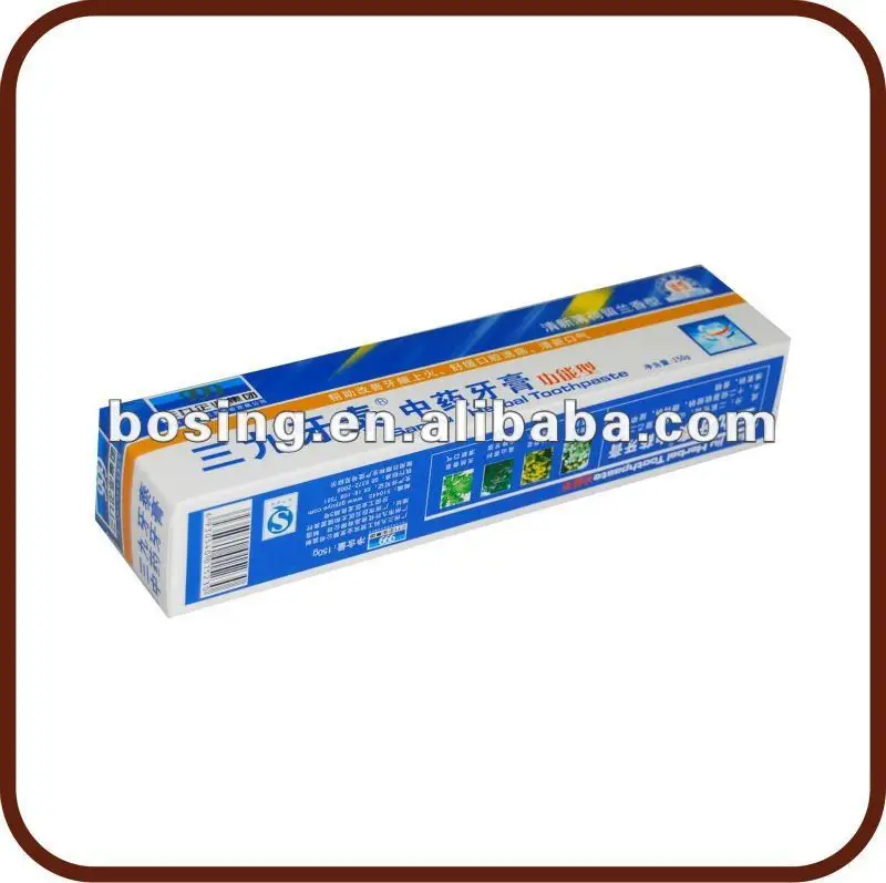 Hot color used fot toothpaste, toothpaste box packaging and printing