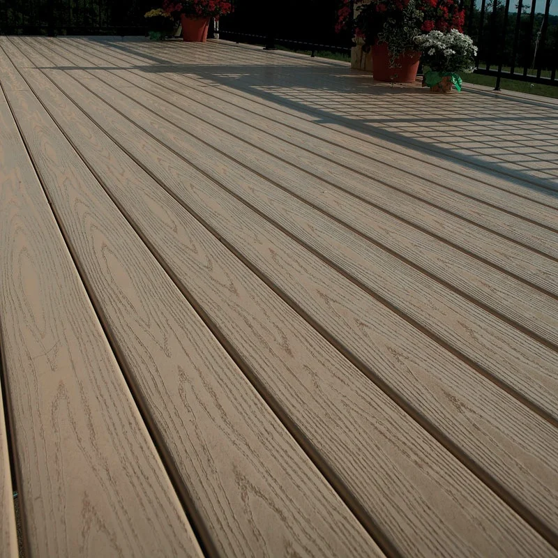 Fentech Wood Textured Waterproof PVC Vinyl Outdoor Plastic Composite Decking