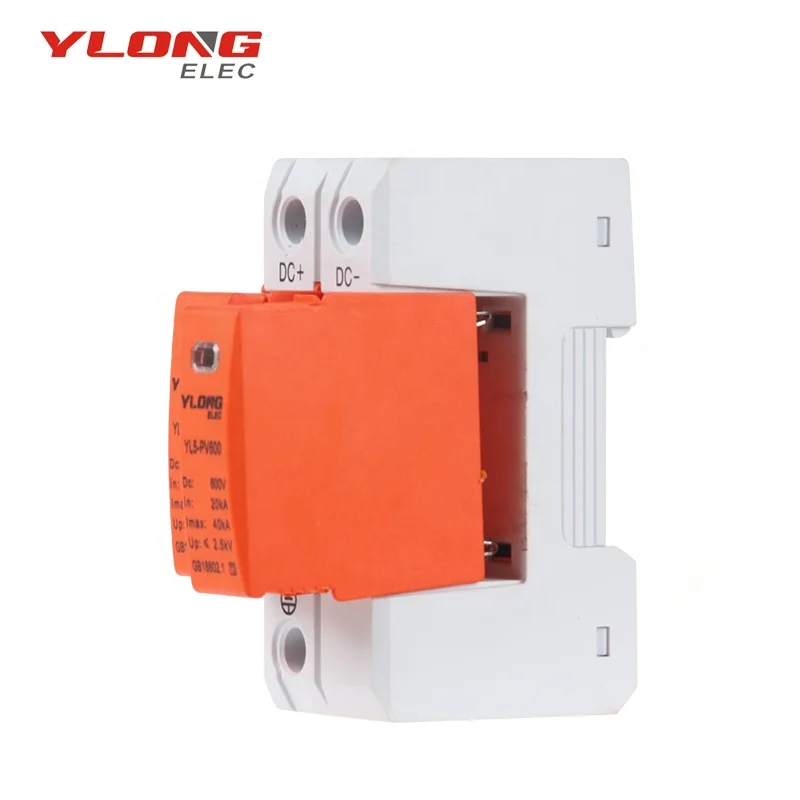 
New design CE Surge Protector YL5-C40 2P 600V DC PV SPD surge protective device 