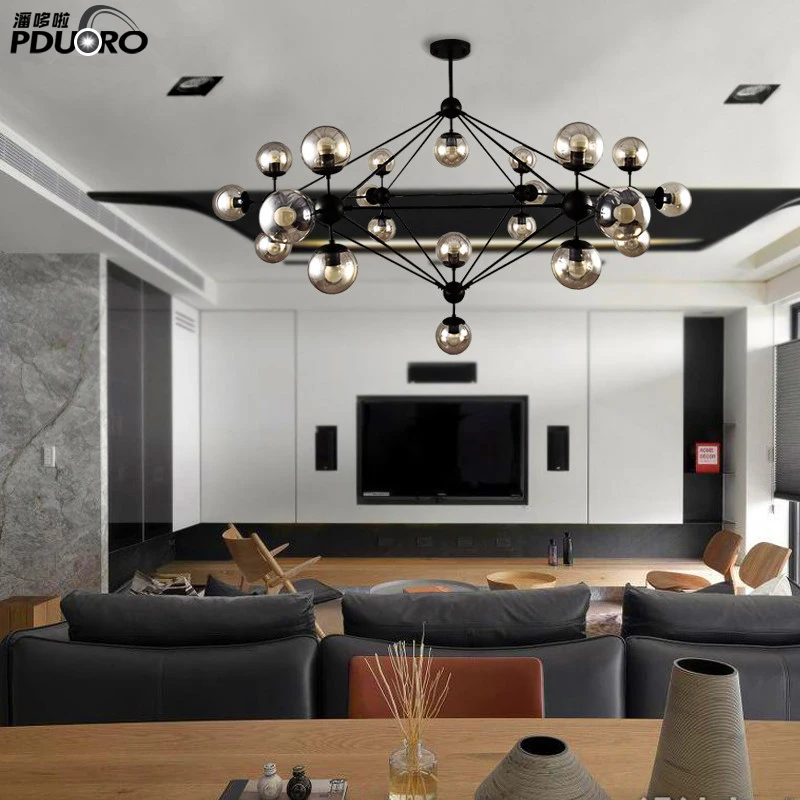 China manufacturer factory supplier fancy glass ball e27 bulb pendants lamp modern chandelier light