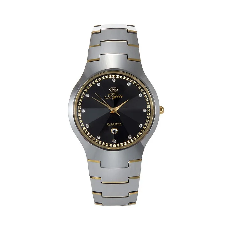 Couple Tungsten Steel Wristwatch Waterproof Fashion Square Quartz Watch Unisex