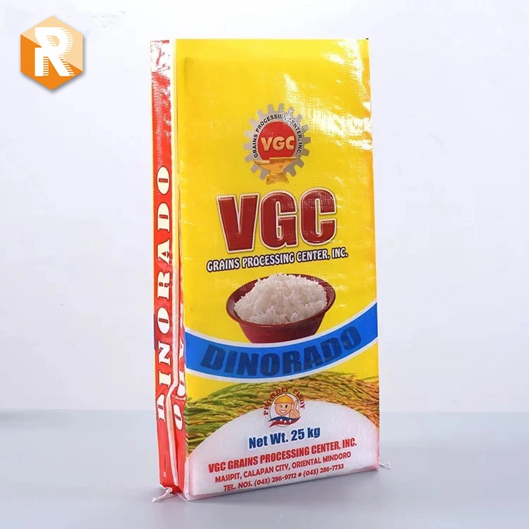 
25kg pp rice bags /pp woven laminated bopp fragrant rice bag 