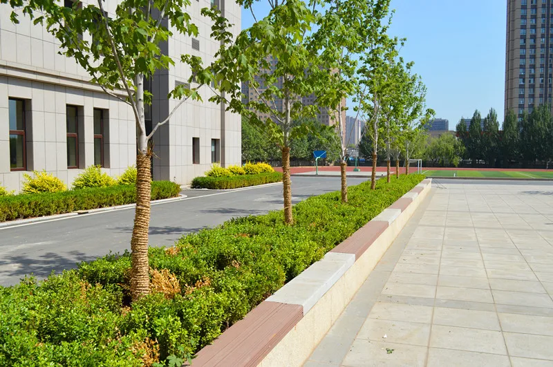 Outdoor Garden Plaza Wood Plastic Boards WPC Flower Pot Plant Grow Box Wooden Plant Box