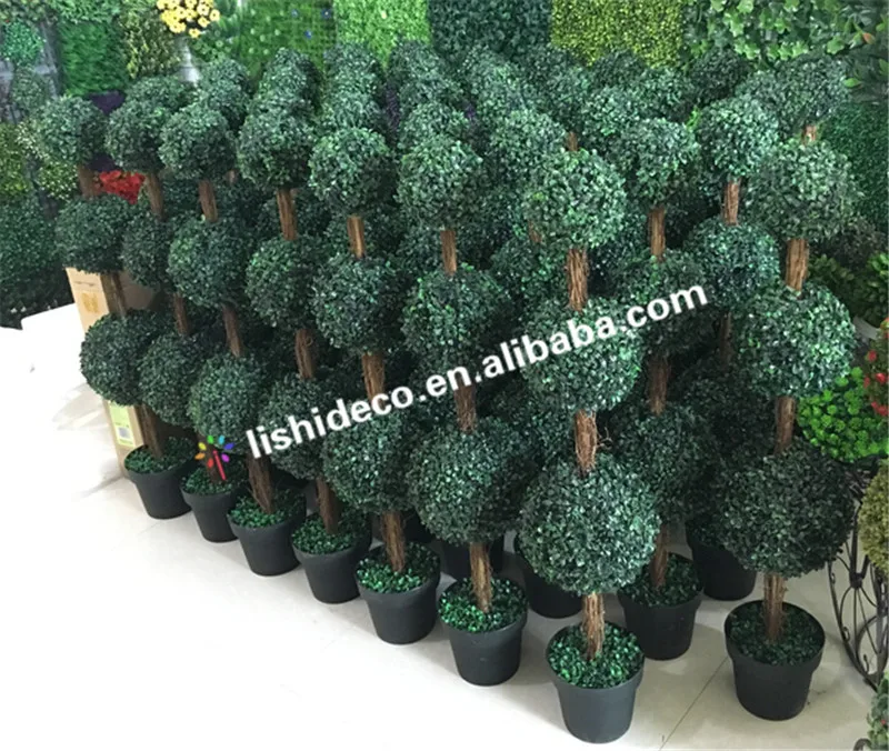 LISHI Boxwood ball spiral artificial topiary tree