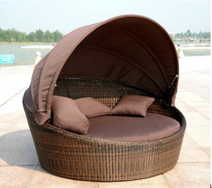 Factory outlets Outdoor Furniture  waterproof wicker nestrest hanging new design beach sunbed sun lounger