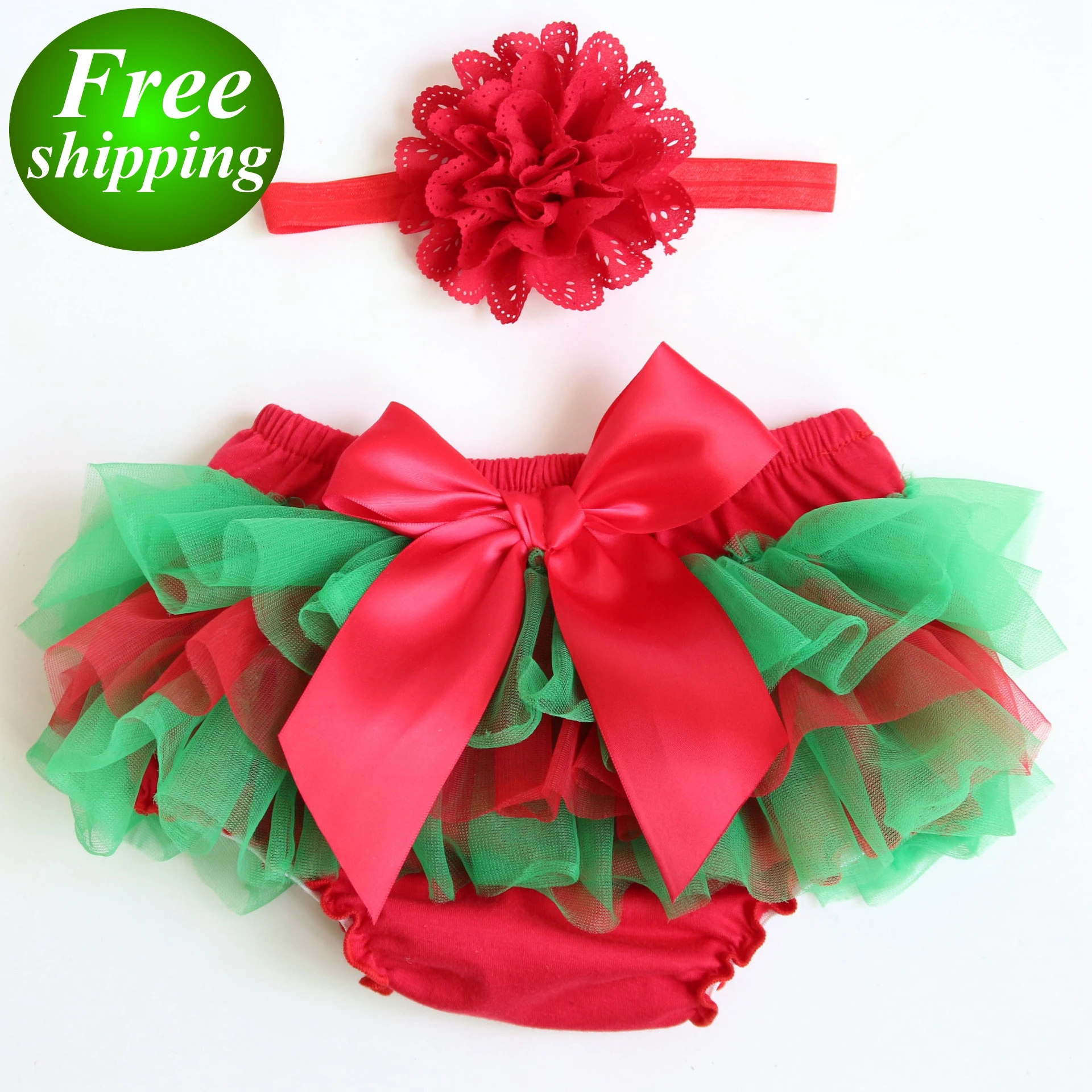 
Girls Mesh TUTU Bloomers Sets With fabric flowers Headbands Kids Infant PP pants Underwear 