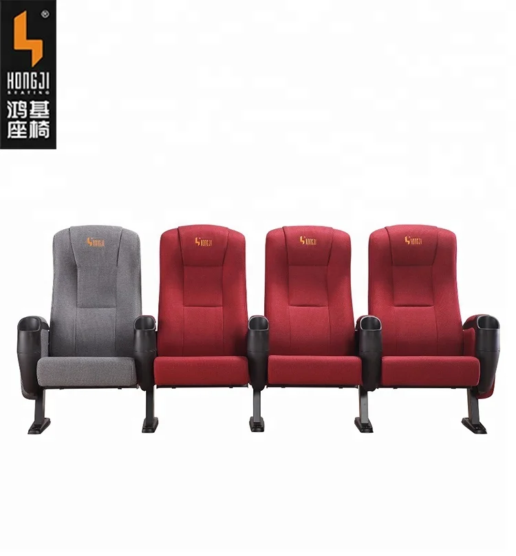 Cinema Chair with USB and  plug base Manufacturer Price For Fixed Seat Upholstered Cinema seat Theater Chairs For Project