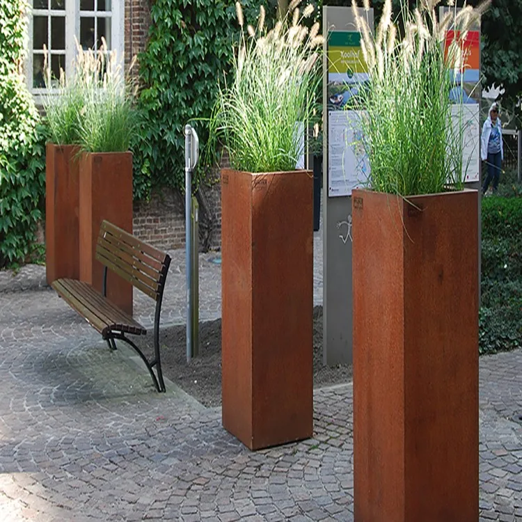 Steel Trough Planter Vertical Wall Garden Planter Metal Planter