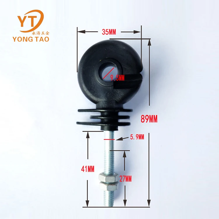 Fence Tool Wood Post Screw In Ring Insulator Animal Husbandry Cow Sheep Galvanized Steel Electric Fencing Insulators