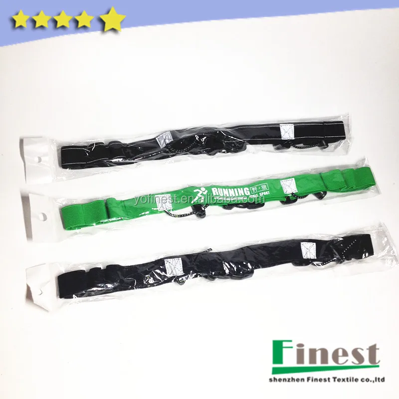 Free Sample Customized Elastic Race Belt Racing Running Belts with Gel Holders