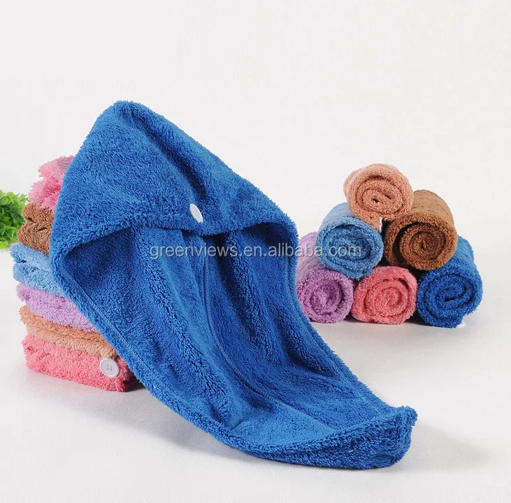 Colorful Coral Fleece Microfiber Weave Hair Dryer Cap Hair dry towels Microfiber Hair Drying Towel/Bath Caps