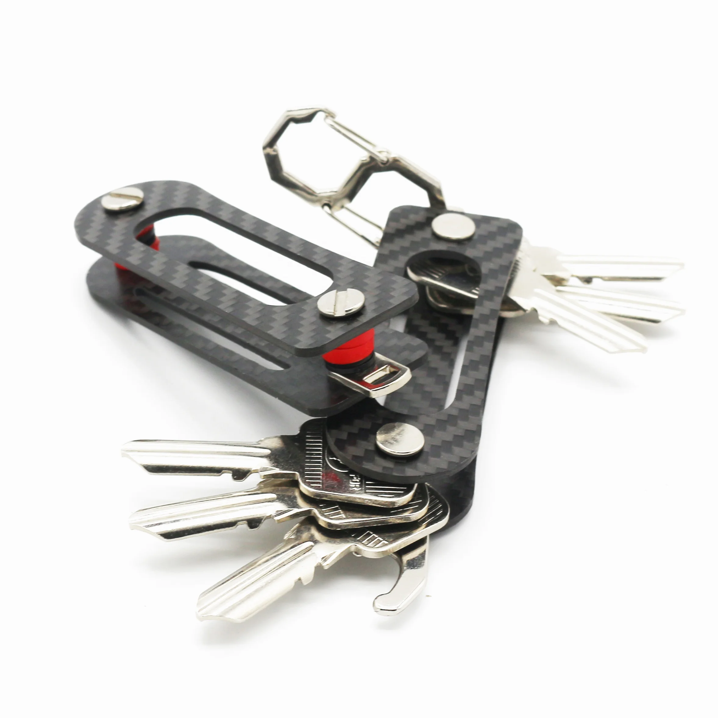 compact keyholder smart carbon fiber key holder organizer keys keychain smart