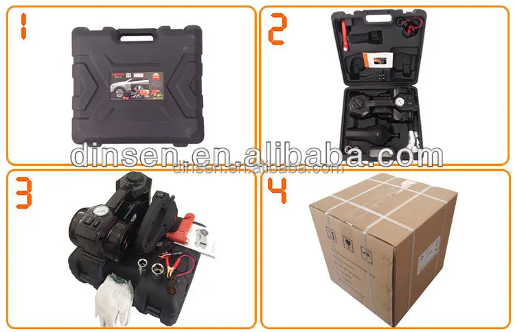 12 Volt Portable Tire changing tool hydraulic jack set with impact wrench