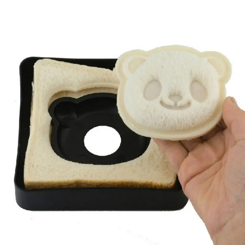 Plastic Panda Shaped Sandwich Mold Bread Cutter for kids