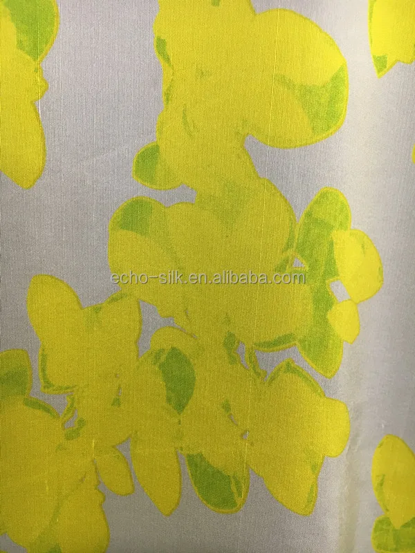 Dupion silk fabric in printed