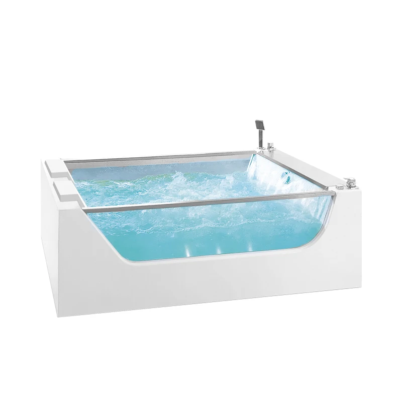 K-8956 Tokyo Hot Adult Sexy Massage Glass 2 Person Bathtub Lazy Spa Hot Tub