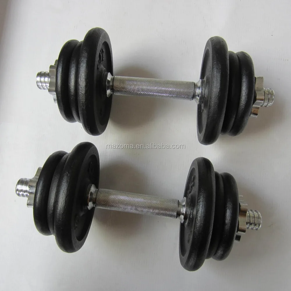 
Custom cast iron 40lb / 20kgs dumbbell set 