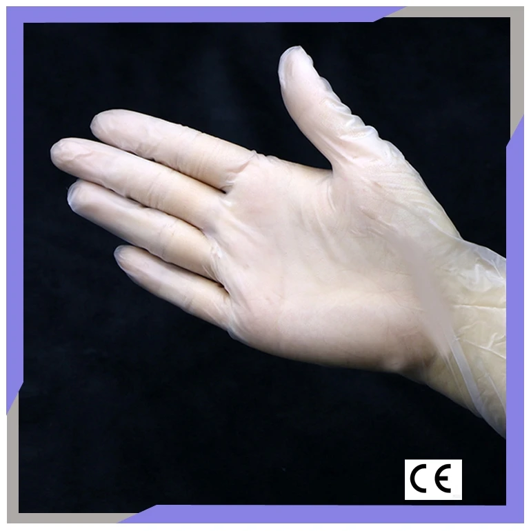 Flexible Oil Resistant Food Handling Vinyl Disposable Gloves Food Grade