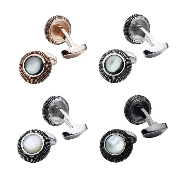 Fashion Logo Cufflinks Silver and Steel Plating