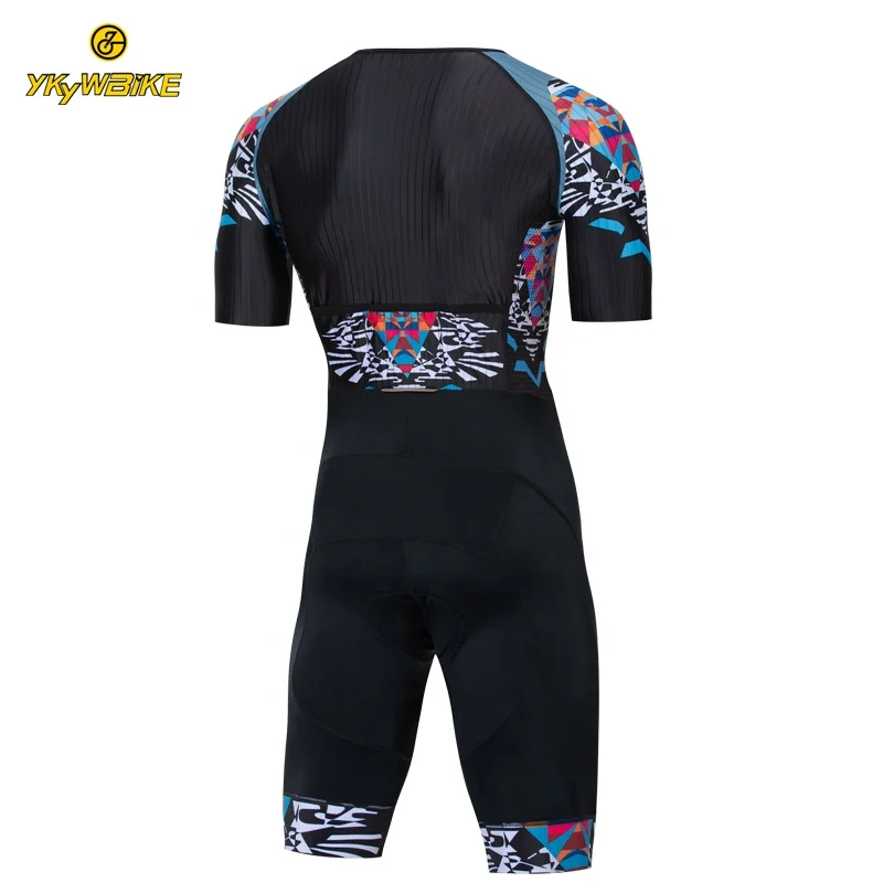 YKYWBIKE Custom OEM Cycling Clothes men black triathlon suit cycling wear