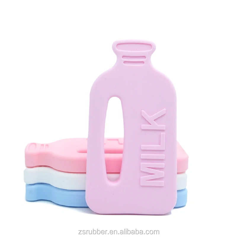 milk bottle Silicone teether baby food grade silicone baby chewing toys silicone baby teething