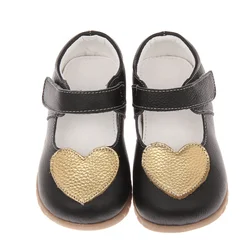 Adorable Girls sweet heart shape white mary jane shoes