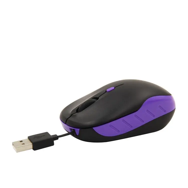 
Optical Slim Wired Touch Notebook Gaming Mouse With Retractable Cable For Laptop 