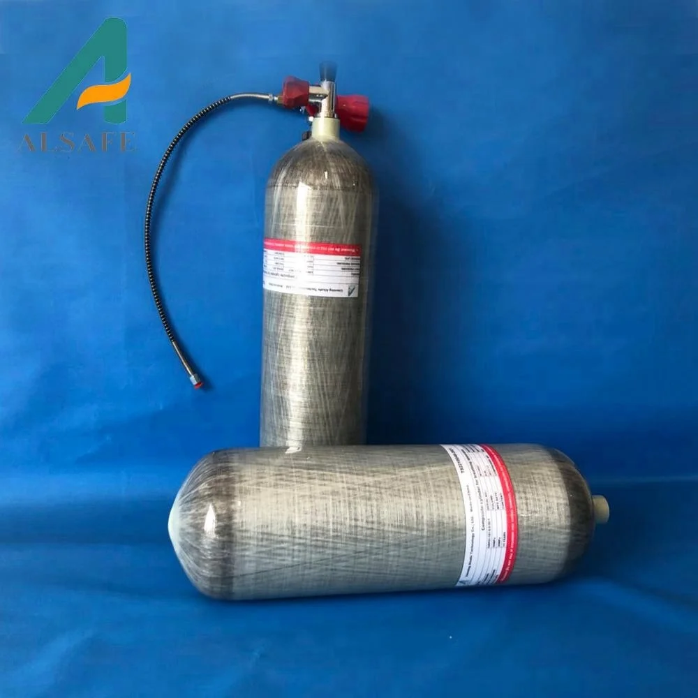 Top quality 300bar carbon fiber scba air tank thread 5/8-18unf