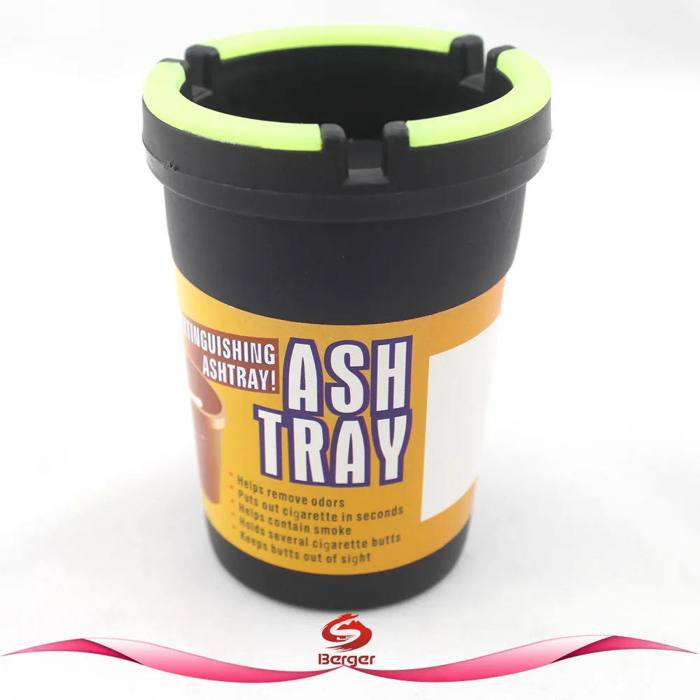 Glow in the Dark Self-Extinguishing car use Portable Ashtray
