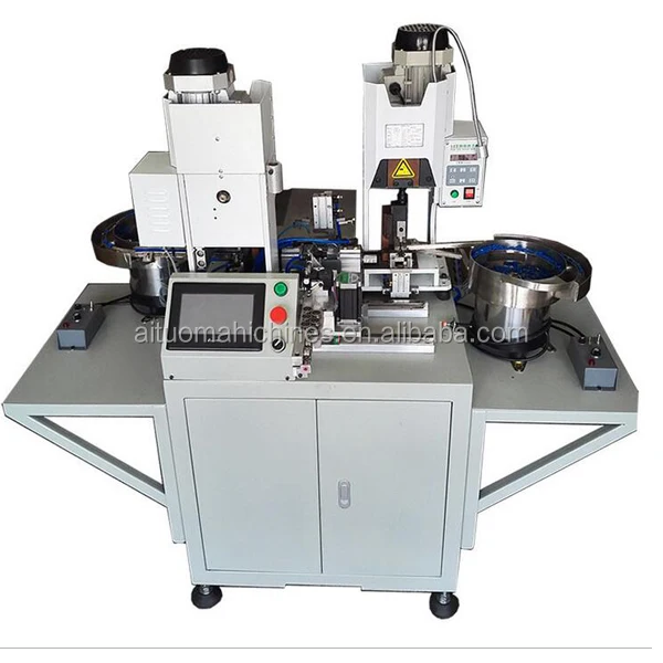Automatic wire cutting stripping insulated cord end terminal crimping machine