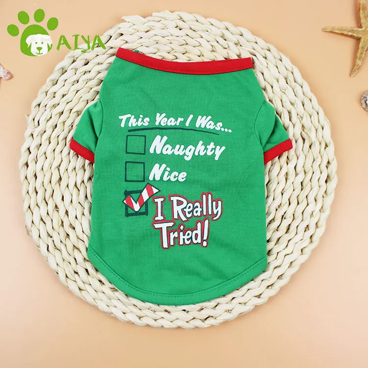 Free Sample Multi Sizes Molds Dog Clothing Pet Clothes T-shirts Cartoon Customized Winter Clothes Sustainable Letter for Print