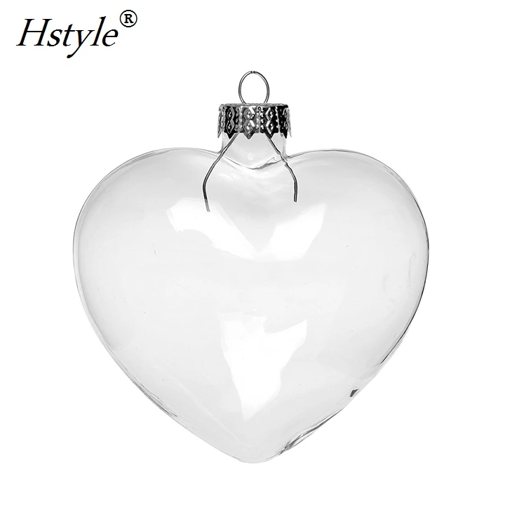 
Heart Shape Hanging Glass Bauble Flower Vase Decoration SD097  (60554002543)