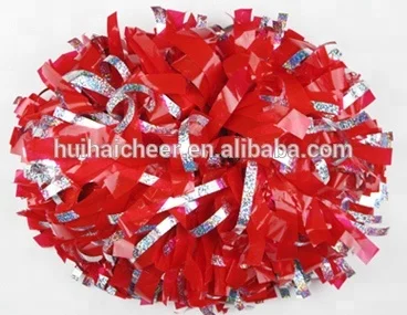 
new plastic glitter pom poms for cheerleading 