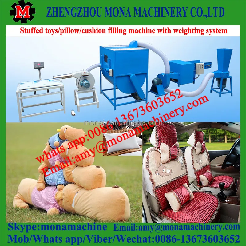 Automatic Ball Fiber Pillow Filling Cushion Stuffing Machine Wool Fiber Carding Machine price