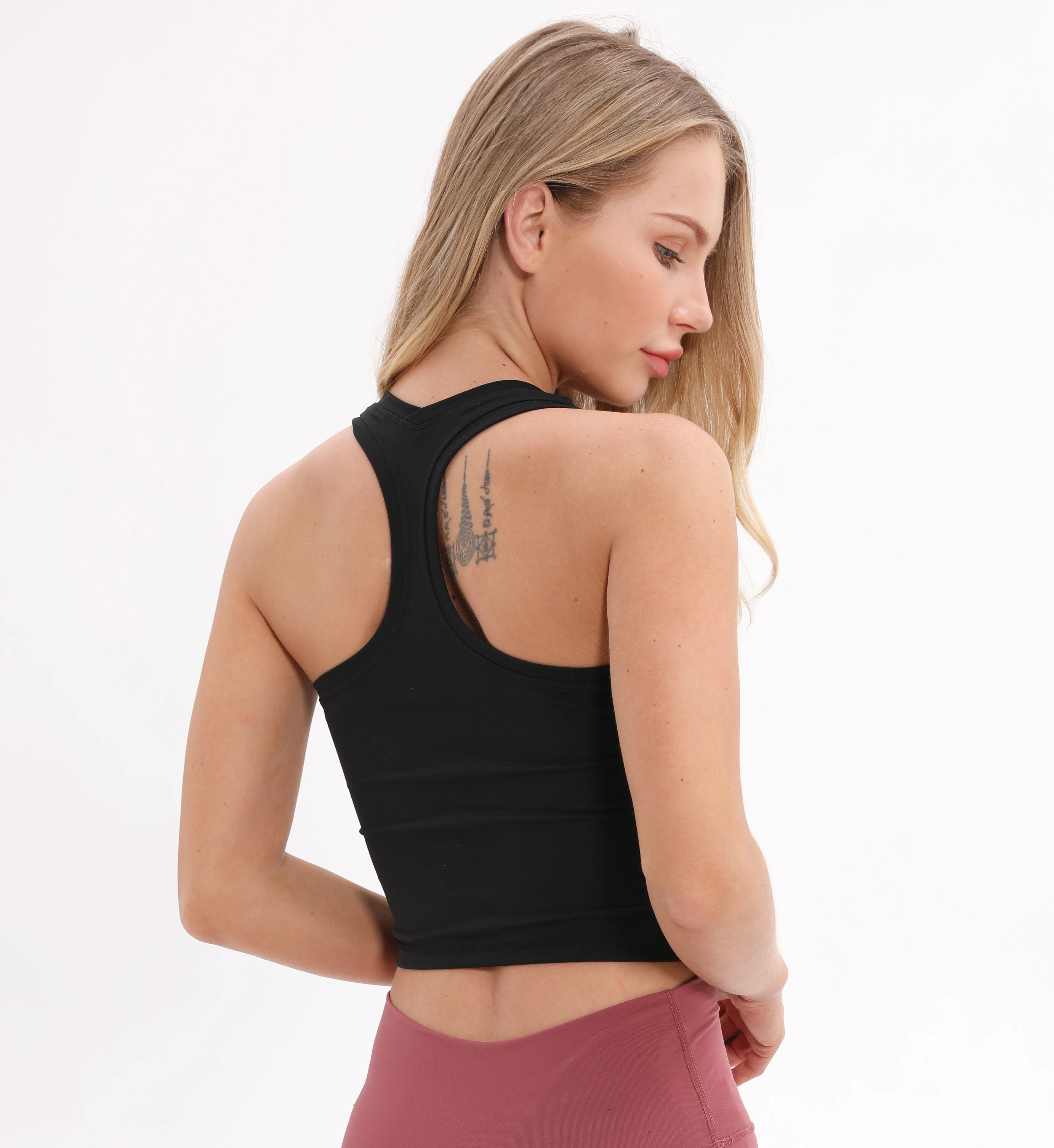 Custom Mositure Wicking Gym Tank Top Lady Light Weight Fitness Crop Top Women