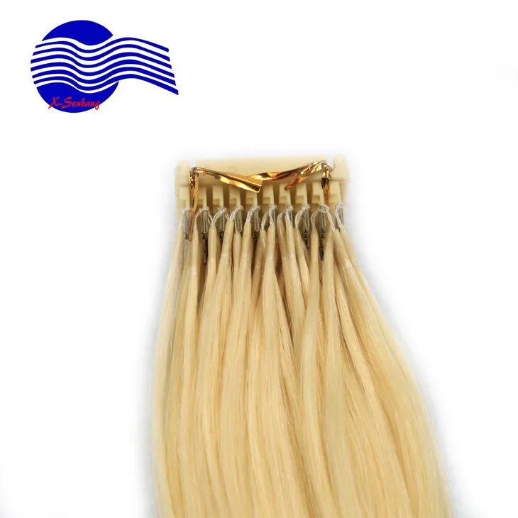 
Full cuticle aligned remy hair 28inch,613# blonde 0.8gr/beam,6D fast fix on head virgin blond remy hair 