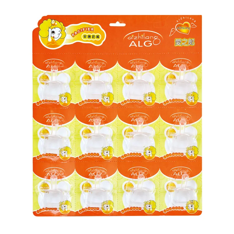 Best selling 12pcs/pack bpa free baby food pacifier